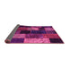 Sideview of Patchwork Pink Transitional Rug, con1457pnk