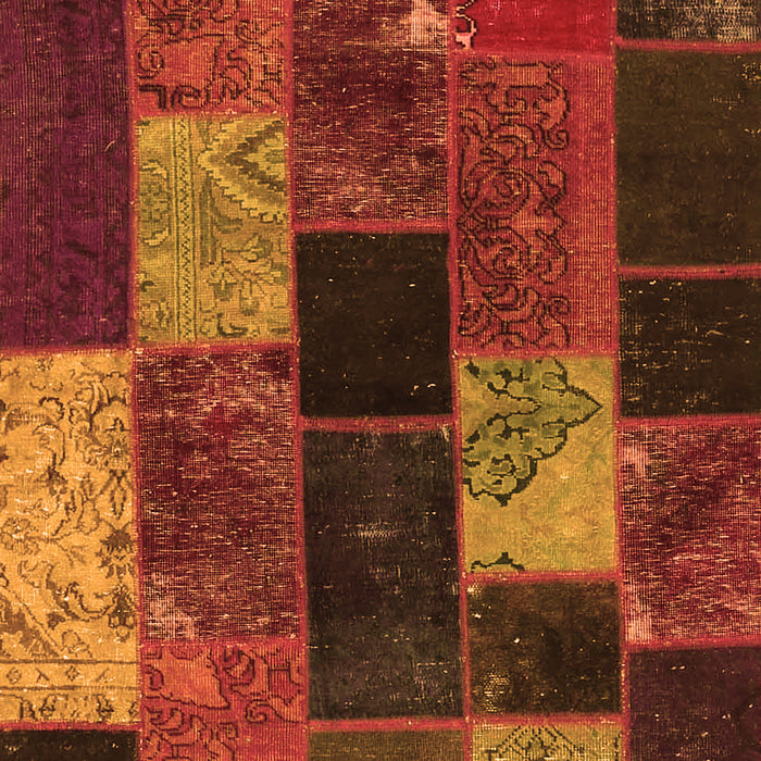 Serging Thickness of Machine Washable Patchwork Orange Transitional Area Rugs, wshcon1457org