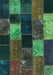 Patchwork Turquoise Transitional Rug, con1457turq