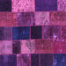 Square Patchwork Purple Transitional Rug, con1457pur