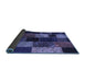 Sideview of Patchwork Blue Transitional Rug, con1457blu