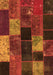 Patchwork Orange Transitional Rug, con1457org