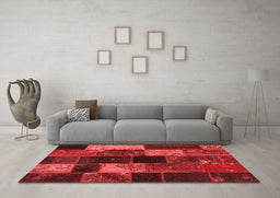 Transitional Red Washable Rugs