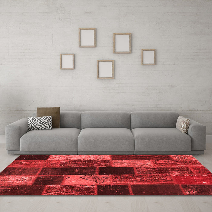Transitional Red Washable Rugs