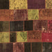 Square Patchwork Brown Transitional Rug, con1457brn