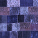 Square Patchwork Blue Transitional Rug, con1457blu