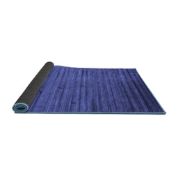 Sideview of Abstract Blue Contemporary Rug, con1458blu