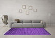 Machine Washable Abstract Purple Contemporary Area Rugs in a Living Room, wshcon1458pur