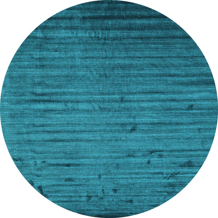 Round Abstract Light Blue Contemporary Rug, con1458lblu