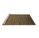 Sideview of Machine Washable Abstract Brown Contemporary Rug, wshcon1458brn