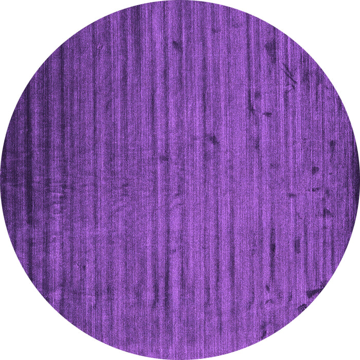 Round Machine Washable Abstract Purple Contemporary Area Rugs, wshcon1458pur