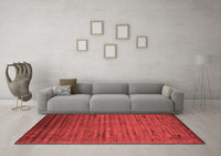 Machine Washable Abstract Red Contemporary Rug, wshcon1458red