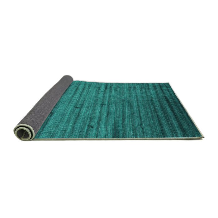 Sideview of Abstract Turquoise Contemporary Rug, con1458turq