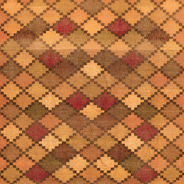 Serging Thickness of Abstract Orange Contemporary Rug, con1459org