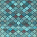 Square Abstract Light Blue Contemporary Rug, con1459lblu