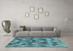 Machine Washable Abstract Light Blue Contemporary Rug in a Living Room, wshcon1459lblu