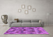 Machine Washable Abstract Purple Contemporary Area Rugs in a Living Room, wshcon1459pur