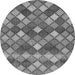 Square Abstract Gray Contemporary Rug, con1459gry