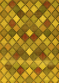 Abstract Yellow Contemporary Rug, con1459yw