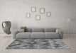 Machine Washable Abstract Gray Contemporary Rug in a Living Room,, wshcon1459gry