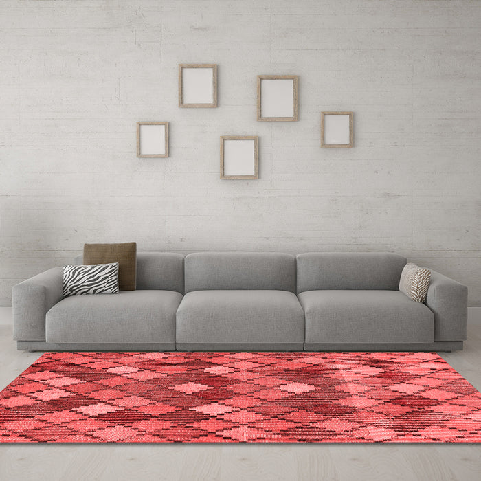Contemporary Red Washable Rugs