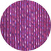 Round Oriental Purple Traditional Rug, con145pur