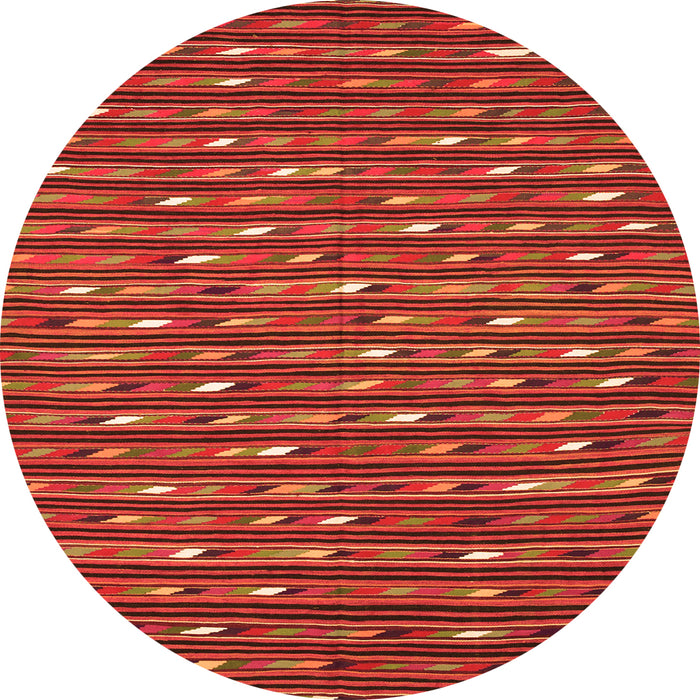 Square Oriental Orange Traditional Rug, con145org