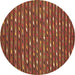 Round Oriental Brown Traditional Rug, con145brn