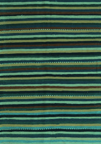 Abstract Turquoise Contemporary Rug, con1460turq