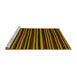 Sideview of Machine Washable Abstract Yellow Contemporary Rug, wshcon1460yw