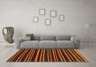 Machine Washable Abstract Orange Contemporary Area Rugs in a Living Room, wshcon1460org