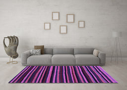 Machine Washable Abstract Purple Contemporary Area Rugs in a Living Room, wshcon1460pur
