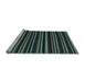 Sideview of Machine Washable Abstract Light Blue Contemporary Rug, wshcon1460lblu