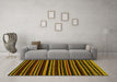 Machine Washable Abstract Yellow Contemporary Rug in a Living Room, wshcon1460yw