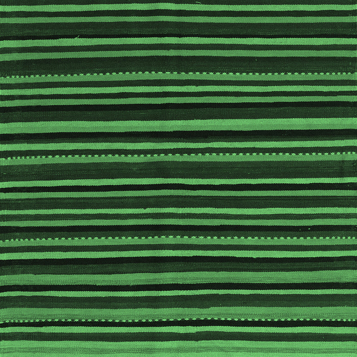 Square Abstract Emerald Green Contemporary Rug, con1460emgrn