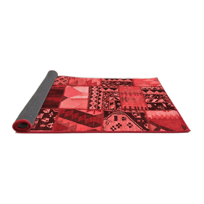 Patchwork Red Transitional Area Rugs
