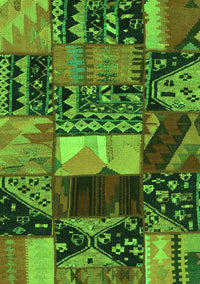 Patchwork Green Transitional Rug, con1461grn