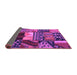 Sideview of Patchwork Purple Transitional Rug, con1461pur