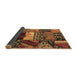 Sideview of Patchwork Brown Transitional Rug, con1461brn