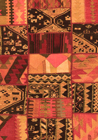 Patchwork Orange Transitional Rug, con1461org