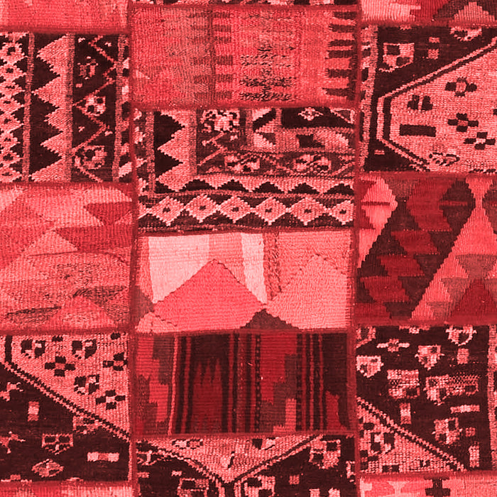 Patchwork Red Transitional Area Rugs