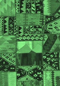 Patchwork Emerald Green Transitional Rug, con1461emgrn