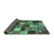 Sideview of Patchwork Turquoise Transitional Rug, con1462turq