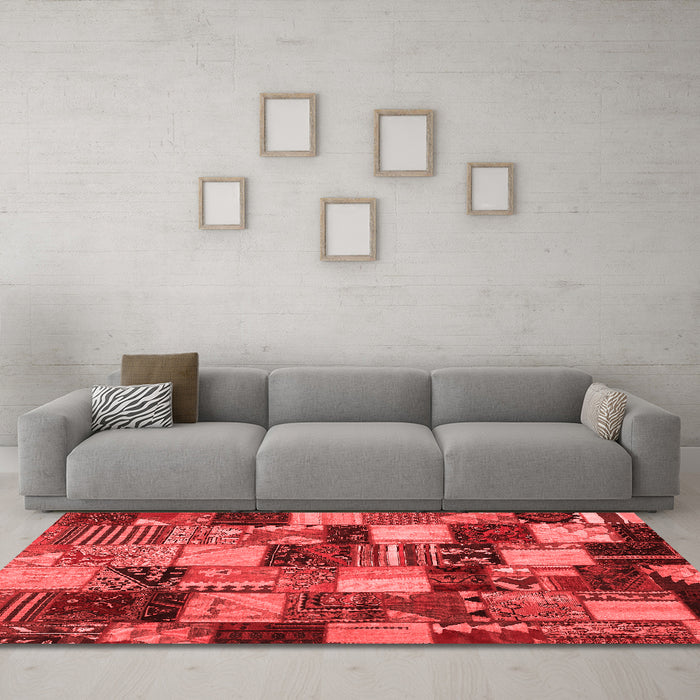 Transitional Red Washable Rugs
