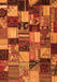 Serging Thickness of Machine Washable Patchwork Orange Transitional Area Rugs, wshcon1462org