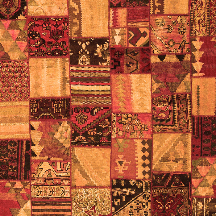 Serging Thickness of Machine Washable Patchwork Orange Transitional Area Rugs, wshcon1462org
