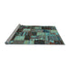 Sideview of Machine Washable Patchwork Light Blue Transitional Rug, wshcon1462lblu