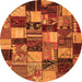 Square Patchwork Orange Transitional Rug, con1462org