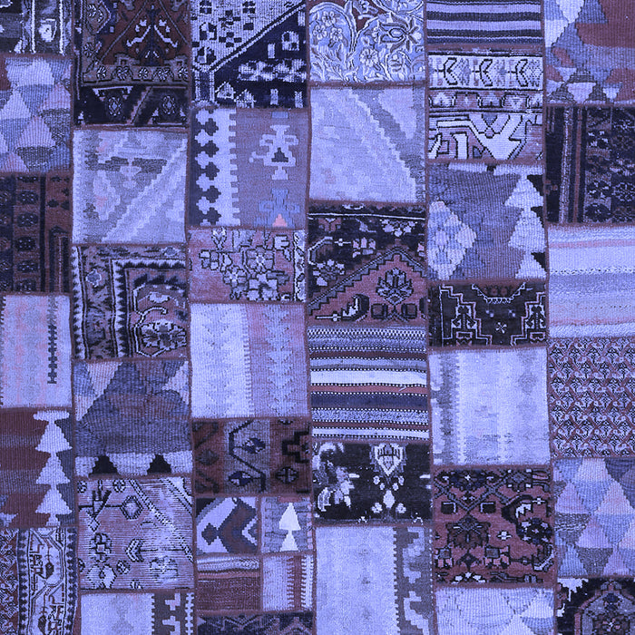 Patchwork Blue Transitional Rug, con1462blu