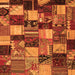 Serging Thickness of Patchwork Orange Transitional Rug, con1462org